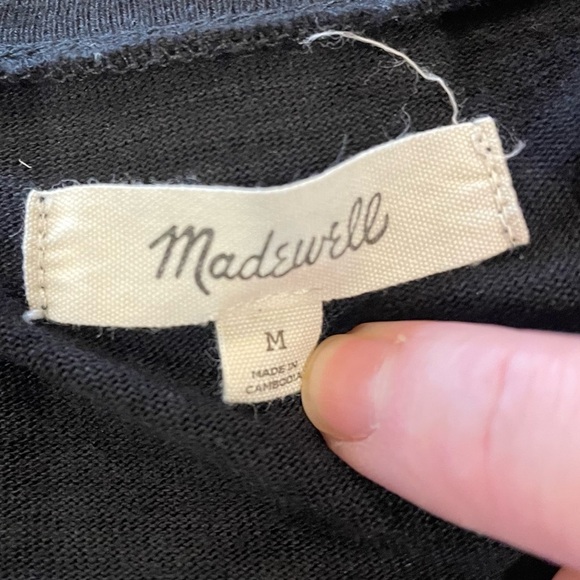 Madewell V Neck Muscle Tank Dress in Black - Picture 8 of 10